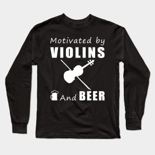 Strings & Suds: Uniting Melodies and Refreshing Brews! Long Sleeve T-Shirt